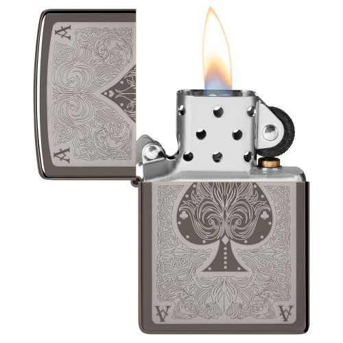 Otvoren upaljač: ZIPPO 28323 – otvoren poklopac i mehanizam