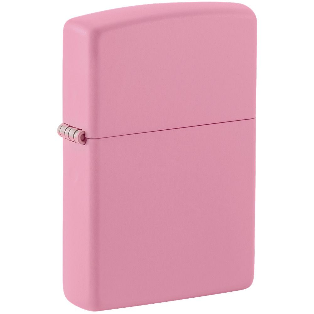 Bočna slika: ZIPPO Pink Matte 238 – bočna perspektiva upaljača