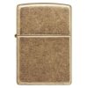 Detalji površine: ZIPPO 201FB Antique Brass – detaljan prikaz antique mesingane završne obrade