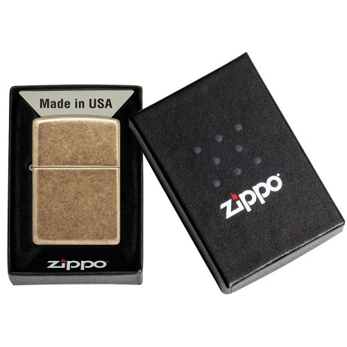 Pakovanje: ZIPPO upaljač Antique Brass 201FB – originalno pakovanje sa doživotnom garancijom