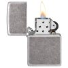 Otvoren upaljač: ZIPPO 121FB – otvoren poklopac i mehanizam