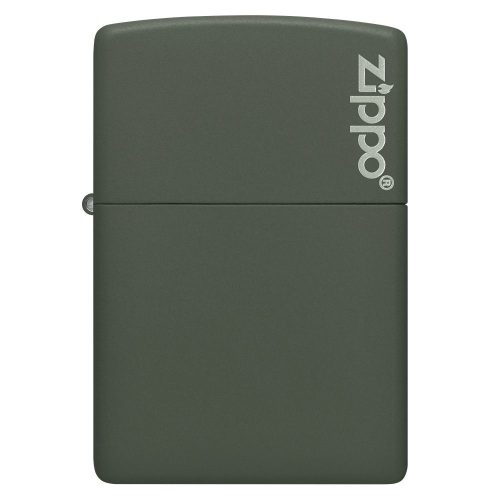 Detalji površine: ZIPPO Green Matte 221ZL – detaljan prikaz mat završne obrade i logotipa