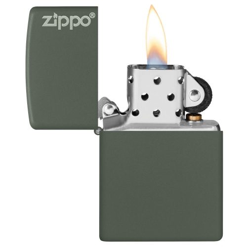 Otvoren upaljač: ZIPPO 221ZL – otvoren poklopac i mehanizam