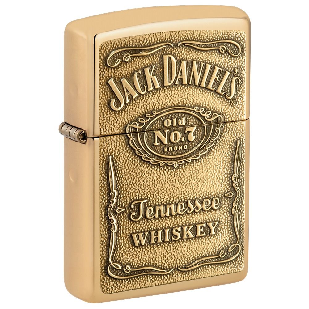 ZIPPO upaljač Jack Daniel’s Brass 254BJD.428 – prednja strana sa logotipom