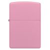 ZIPPO upaljač Pink Matte 238 – prednja strana pink upaljača