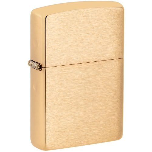 Bočna slika: ZIPPO Solid Brushed Brass 204B – bočna perspektiva upaljača