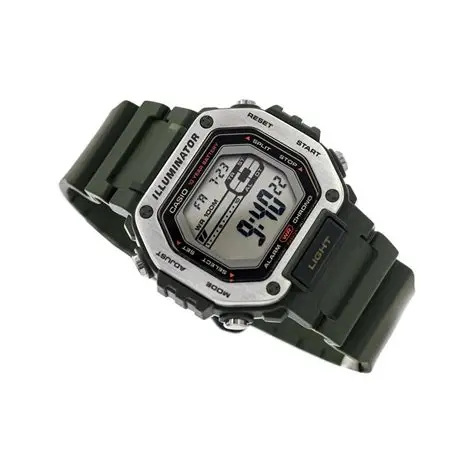 Bočni pogled na Casio MWD-110H-3AVEF sa prečnikom kućišta od 47mm.