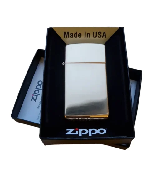 PERSONALISED-ZIPPO-1654B-LIGHTER-POLISHED-BRASS-BUY-CHEAP-ONLINE ZIPPO Upaljac 1654B Slim BRASS