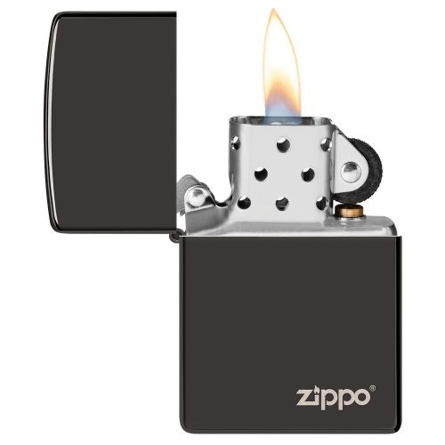 Zippo 24756ZL otvoren upaljač crni sjaj