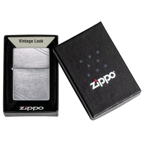 Pakovanje: ZIPPO upaljač Vintage Brush Chrome 230 – originalno pakovanje sa doživotnom garancijom