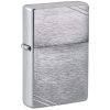 Bočna slika: ZIPPO Vintage Brush Chrome 230 – bočna perspektiva četvrtastog upaljača