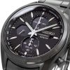 Detalj crnog čeličnog kućišta SEIKO Chronograph SSC773P1 sa prečnikom od 43 mm i safirnim staklom