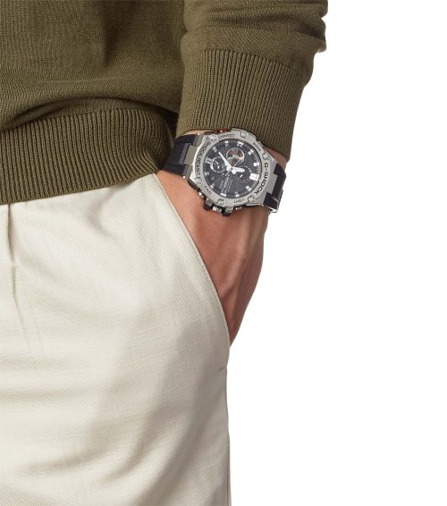 G-SHOCK GST-B100-1AER na ruci, sportski i luksuzni dizajn sa čeličnom narukvicom i modernim funkcijama