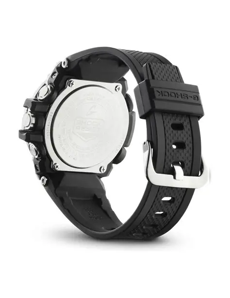 Pogled sa zadnje strane na G-SHOCK GST-B100-1AER, prikaz debljine kućišta od 14,1mm i modernog dizajna