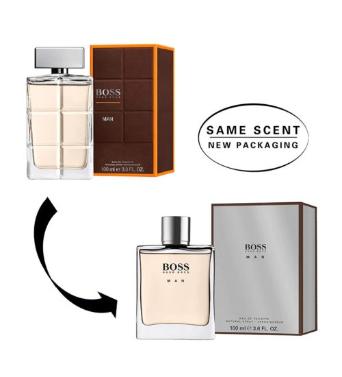 Boss Man EDT (Boss Orange Pour Homme) muski parfem toptaurus.rs 1 Boss man (Orange for Men) pakovanje i bocica redizajn dva parfema