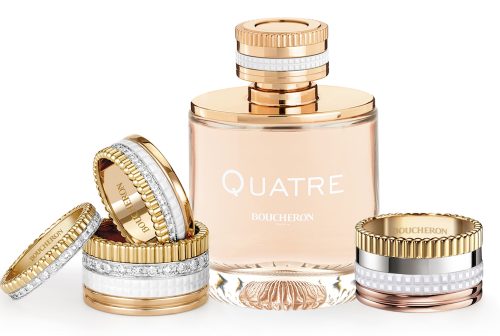 Boucheron Quatre EDP inspirated by jewelry and rings – a sophisticated and feminine scent with a perfect balance of fresh, floral, and woody notes