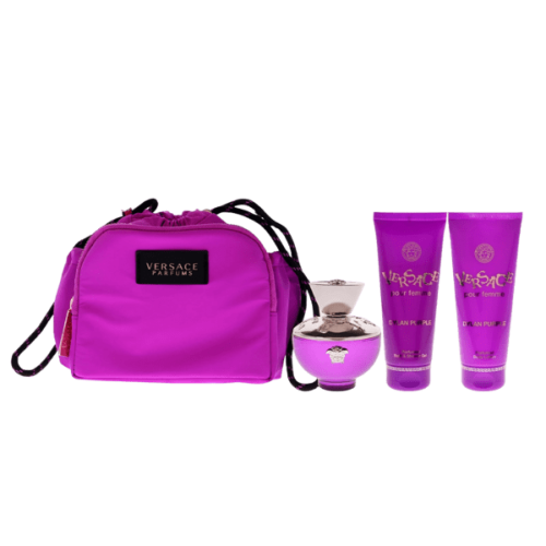 Versace Dylan Purple poklon set – parfem 100ml, gel, balzam i torba