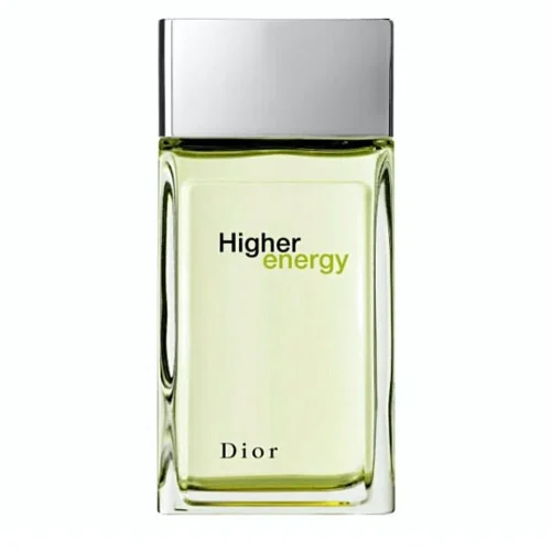 Bočica muškog parfema Dior Higher Energy u minimalističkom i modernom dizajnu.