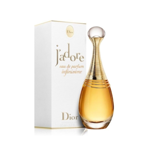 Pakovanje Dior J’adore Infinissime EDP parfema u luksuznim i sofisticiranim zlatnim tonovima.