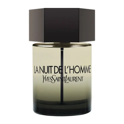 YSL La Nuit de L’Homme EDT bočica – tamna i elegantna muška bočica koja naglašava senzualan, zavodljiv i misteriozan karakter parfema.