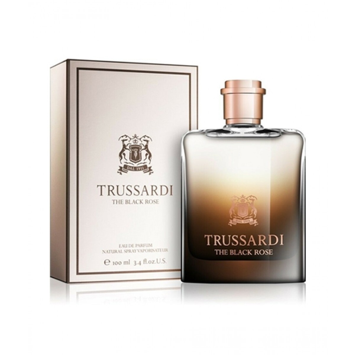 Trussardi The Black Rose ženski parfem – elegantna tamna bočica i pakovanje