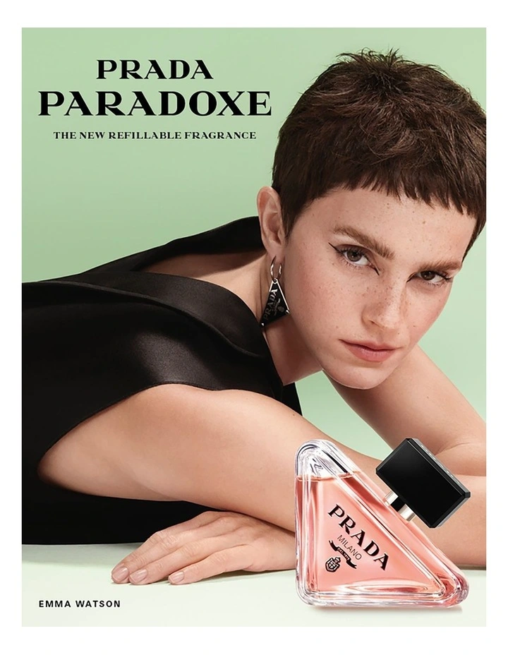 Prada Paradoxe EDP realna slika proizvoda realna slika sa Emom Vatson glumicom, reklamno lice