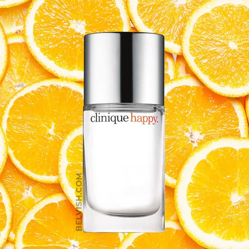 Mirisne note Clinique Happy EDP sa citrusima, cvetnim akordima i toplom drvenastom bazom. Parfem sa narandzama