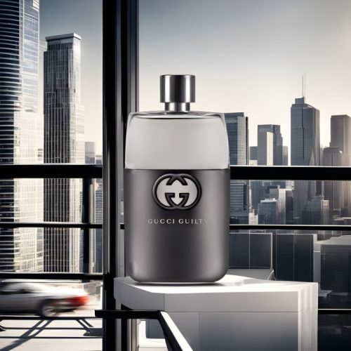 GUCCI Guilty Pour Homme EDT muski parfem ambijentalna slika u gradu