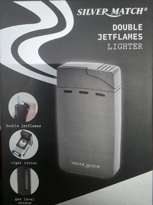 SILVER MATCH Double Jetflame set brener upaljač i sekač