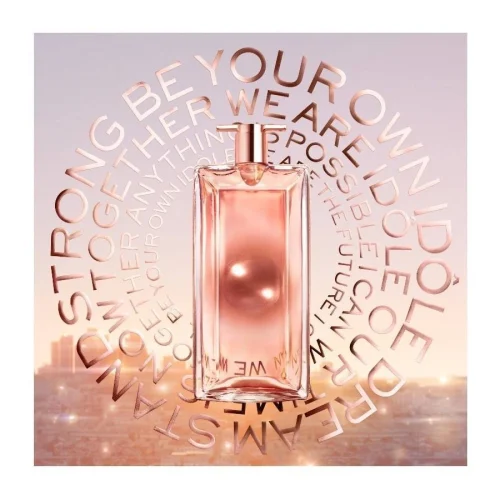 Lancome Idole Aura edp toptaurus.rs Lancome Idole Aura EDP parfem realna slika proizvoda sa slovima u krugu
