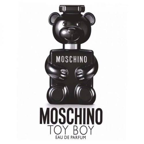 Moschino Toy Boy EDP bočica parfema u obliku crnog mede sa natpisom brenda