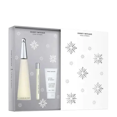 Issey Miyake L’Eau Set sa EDT parfemom 100 ml, mini parfemom 10 ml i balzamom za telo prikaz proizvoda