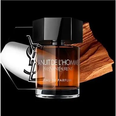 La Nuit EDP muški parfem – misteriozan, topao i elegantan miris prikazan u modernom, romantičnom i luksuznom ambijentu.