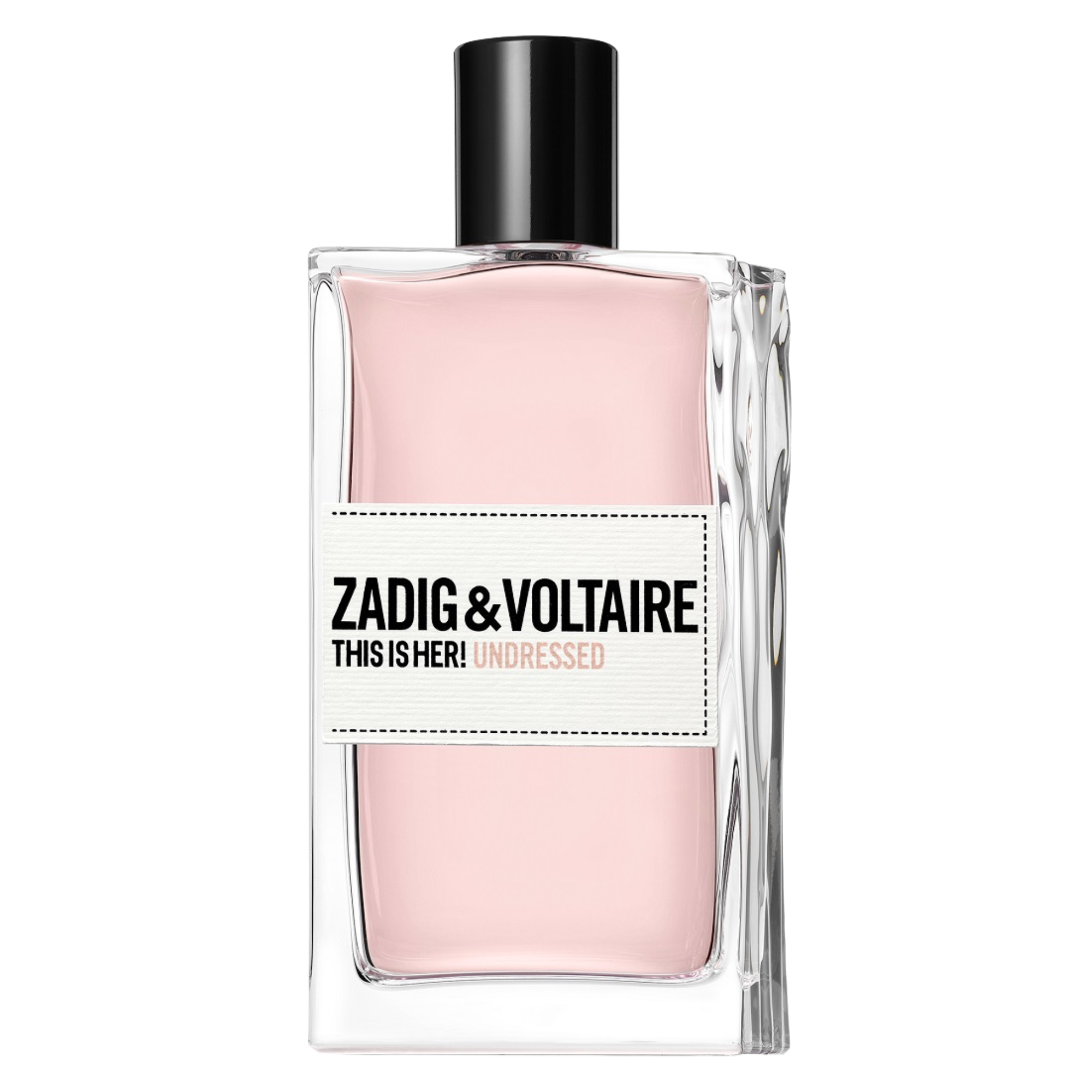 Zadig & Voltaire This Is Her! Undressed bočica – elegantna, minimalistička ženska bočica u puderastim tonovima koja odražava toplinu, nežnost i intiman karakter parfema.