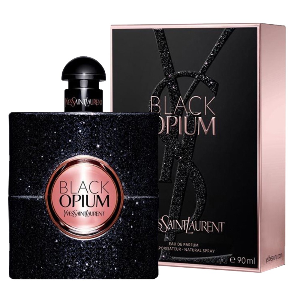 YSL Black Opium EDP kutija – luksuzno i tamno pakovanje ženskog parfema koje odražava modernu, noćnu i glamuroznu energiju mirisa.