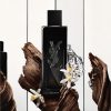 Mirisne note YSL MySLF EDP – Vizualni prikaz nota: bergamot, lavanda, jasmin, sandalovina i tonka u parfemu za muškarce.