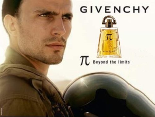 Givenchy Pi EDT parfem realna slika proizvoda sa muskarcem koji gleda u daljinu