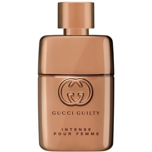 Gucci Guilty Pour Femme Intense EDP bočica original – elegantna i luksuzna ženska parfemska voda u tamnijem, intenzivnom dizajnu koji vizuelno naglašava dubinu, senzualnost i moć parfema.