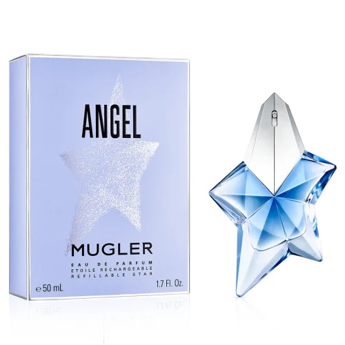 Ikonična bočica i pakovanje Thierry Mugler Angel parfema