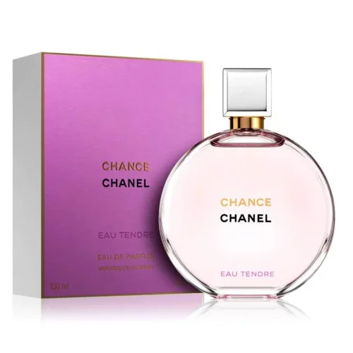Originalno pakovanje parfema Chanel Chance Eau Tendre EDP sa nežnom i luksuznom Chanel estetikom.