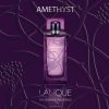 Lalique Amethyst EDP ženski parfem ljubicasta pozadina i bela slova brenda