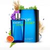 Vizualni prikaz citrusnih, aromatičnih i drvenastih nota parfema JOOP Jump EDT i bocica i pakovanje parfema