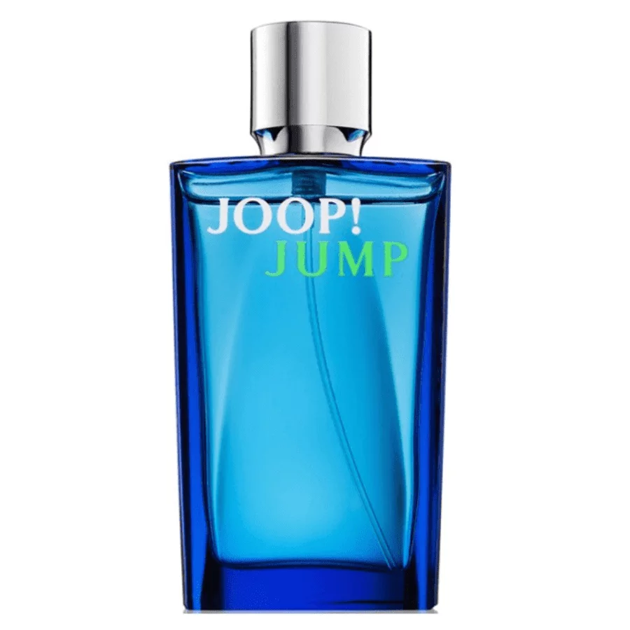 Plava bočica JOOP Jump EDT sa modernim i minimalističkim dizajnom.