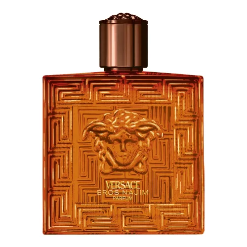 Detalj bočice Versace Eros Najim Parfuma 100ML sa zlatnim detaljima i elegantnim dizajnom.