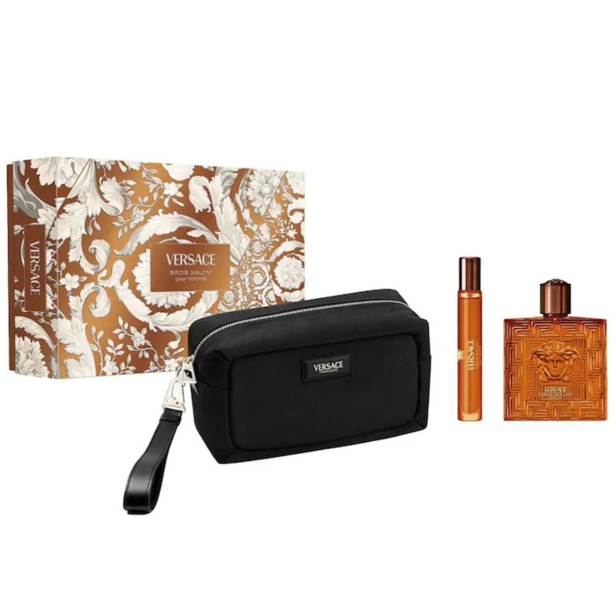 Versace Eros Najim Set 100ML + 10ML + Torbica za kozmetiku – luksuzni poklon za muškarce.