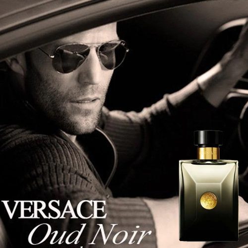 Versace Oud Noir EDP parfem prodaja Srbija muskarac vozi auto i bocica parfema