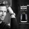 Mont Blanc Legend dizajn bočice i lice muskarca crno bela slika