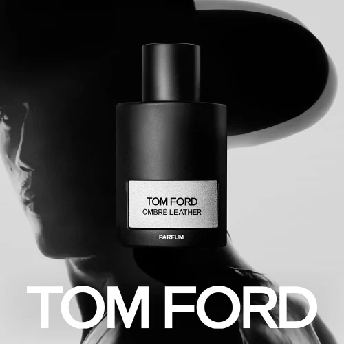 Tom Ford Ombre Leather Parfum – luksuzni uniseks parfem sa kožnom notom i slika muskarca sa sesirom