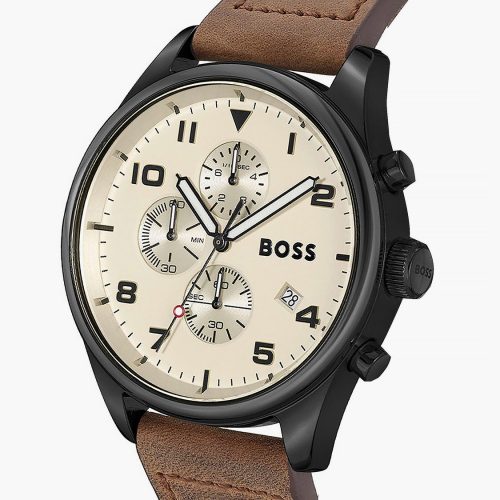 Hugo Boss 1513990 VIEW hronograf crno kućište detalj brojčanika