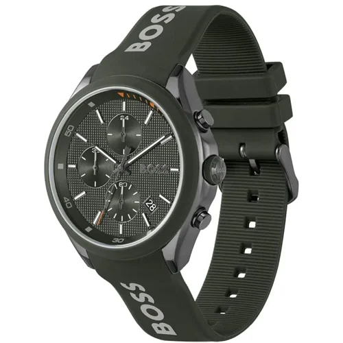 Crna silikonska narukvica sa klasičnom kopčom modela Hugo Boss 1514060 VELOCITY